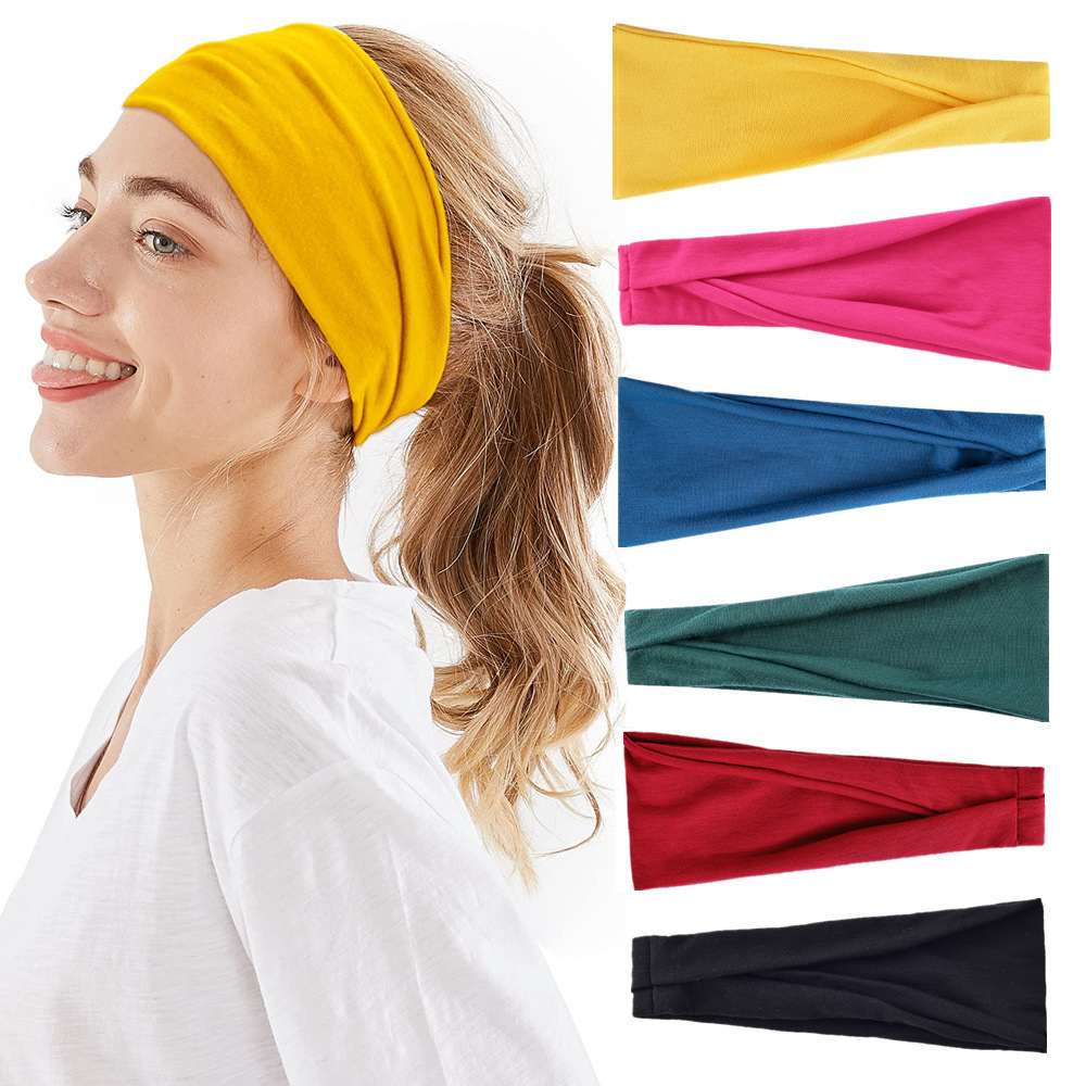 Yoga Fitness Stretching Strap - Effen kleur Sport Yoga Hoofdband Zweetabsorberende