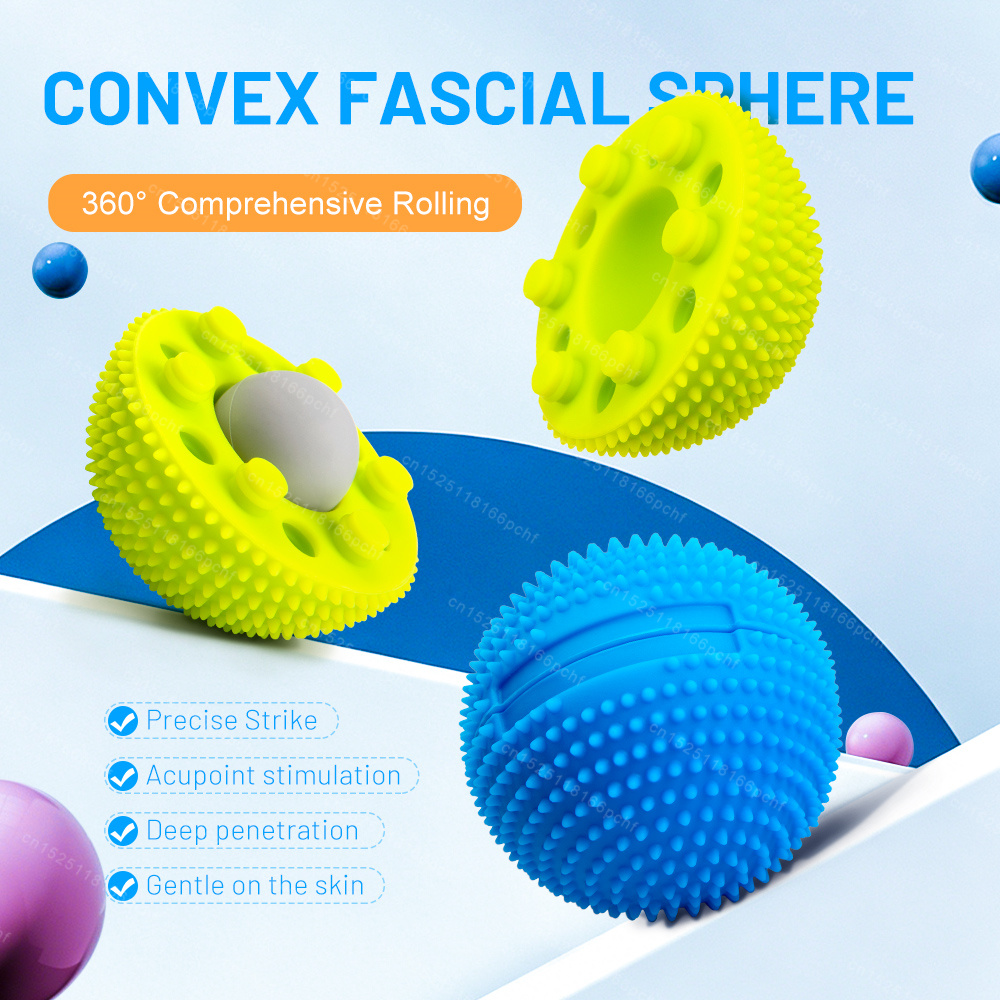 Yoga Fitness Ball - Afneembare voetneuromassagebal met spikes Pilates Yoga