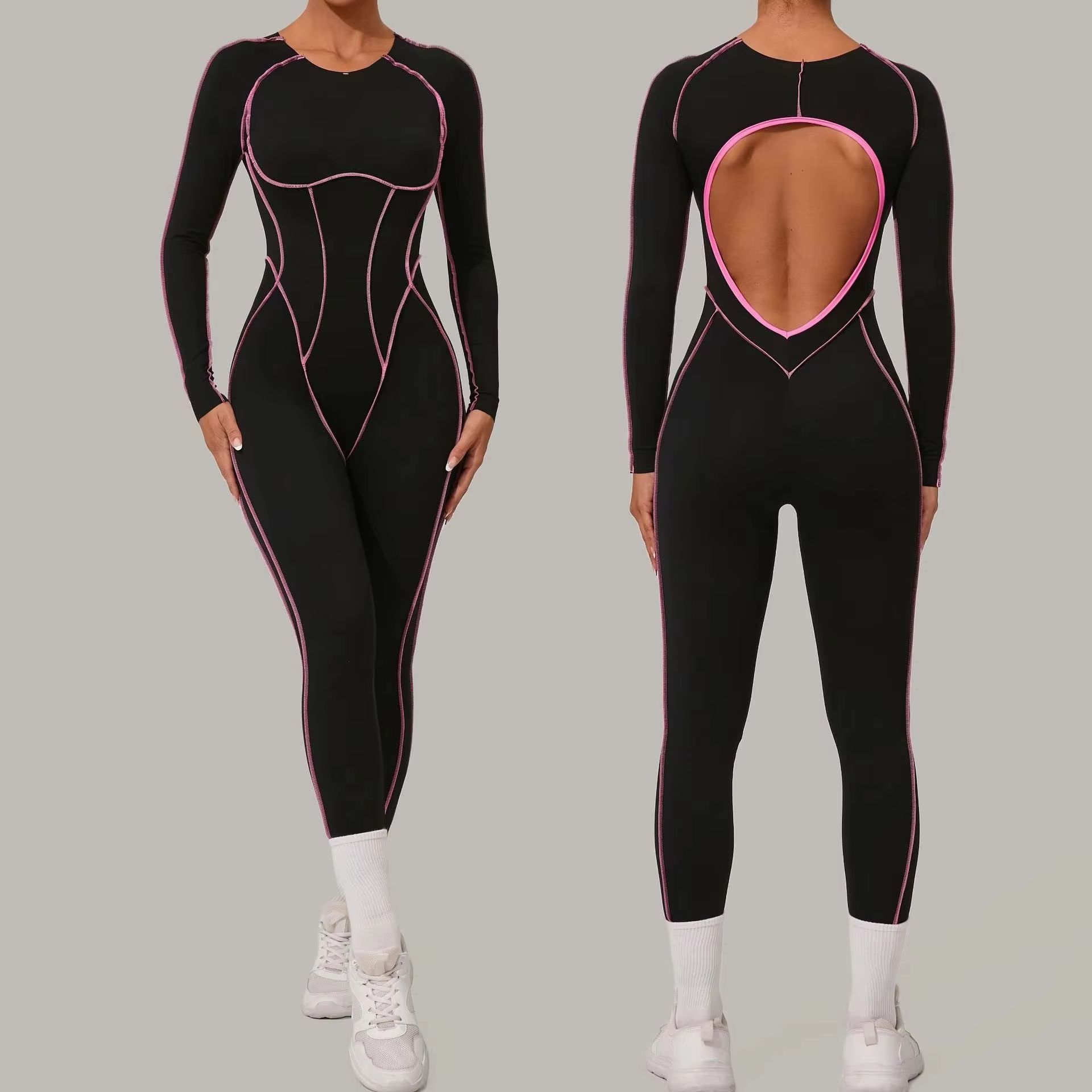 Yoga Fitness Online - Yogapak Sport Fitness Naadloze lijn Contrasterende