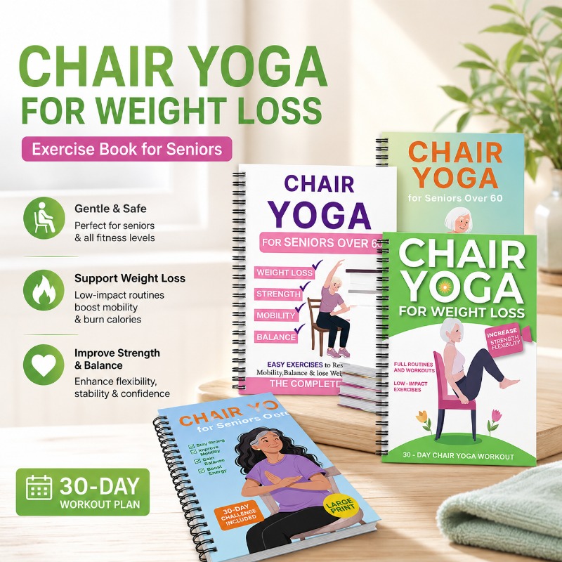 Yoga Fitness Journal - Ouderenstoel Yoga Afslank- en fitnessdagboek met