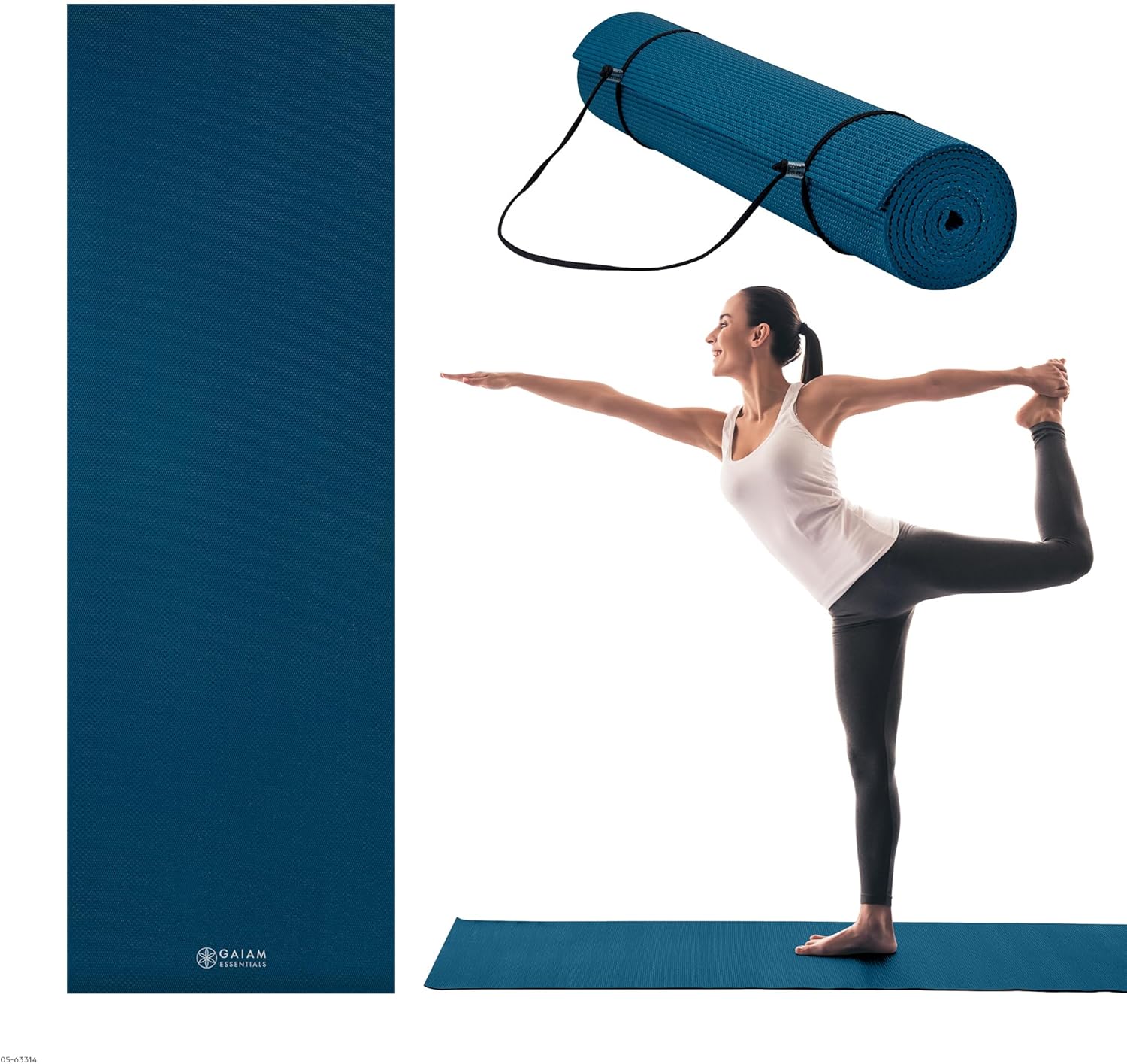 Yoga Fitness Images - 1/4 inch dunne yogamat met draagriem