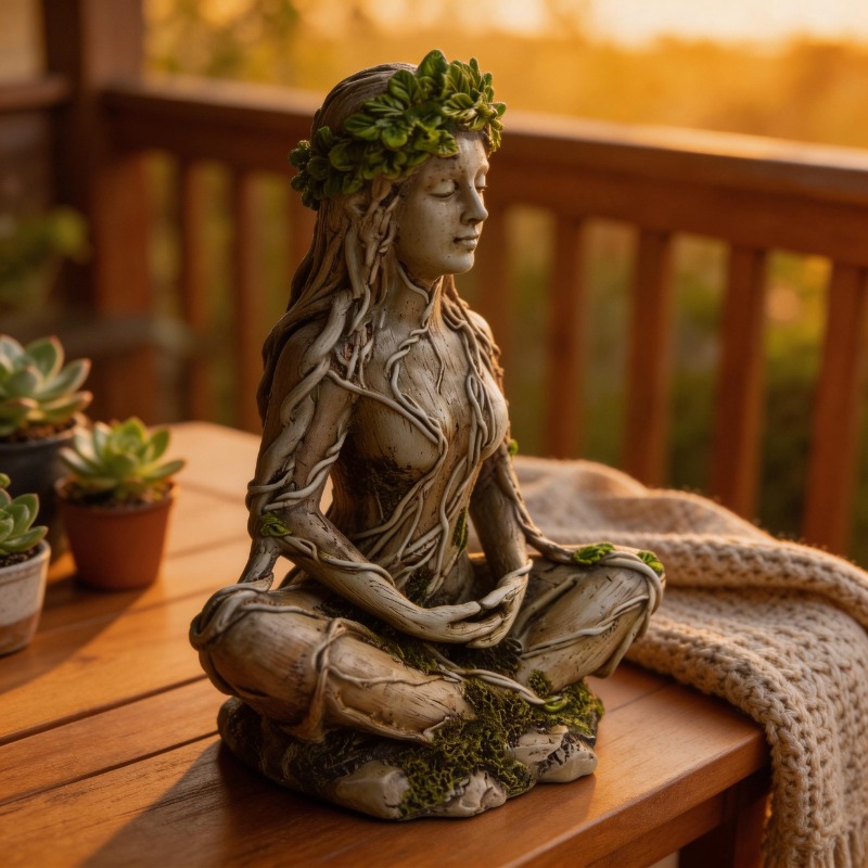 Yoga Fitness Model - Home Decor Boomgeest Zen Zittende Harsen