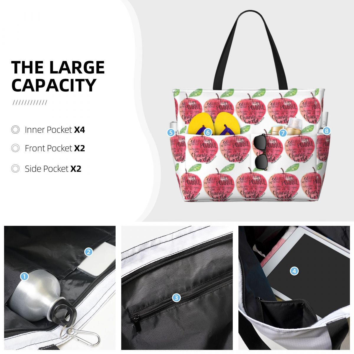 Teacher Quote Strandtas Sport  - Yoga Fitness Teacher recensie en prijs